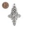 The Bead Chest Silver Ethiopian Coptic Cross Pendant, African Abyssinian Design, Orthodox Christian Pendant for Jewelry